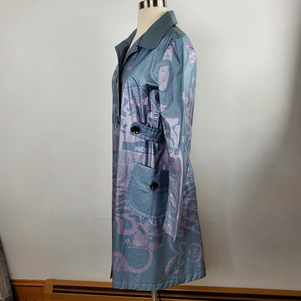 CUSTO BARCELONA Metallic Print Coat 8 EUC - Picture 4 of 8